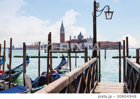 view of San Giorgio Maggiore from pier in Venice 30604948