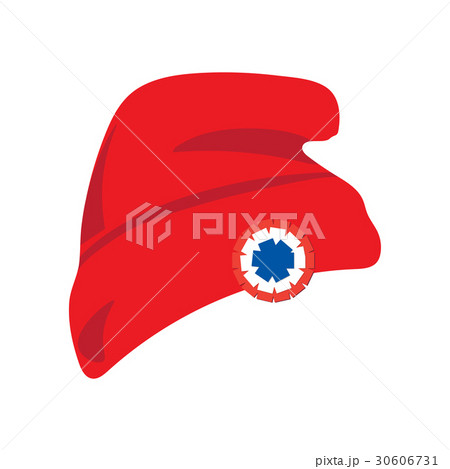 Phrygian cap also known as red liberty hat with red white and blue cockade. Phrygian cap also known as red liberty hat with red white and blue cockade. 30606731