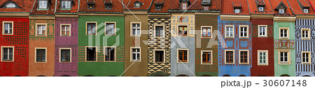 crooked medieval houses , Poznan, Poland 30607148