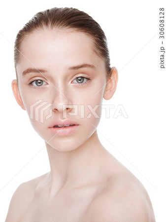 Beauty fashion model with natural makeup skin care 30608128