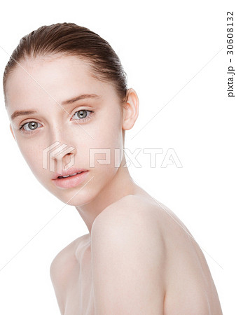 Beauty fashion model with natural makeup skin care 30608132