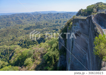 【千葉県】鋸山日本寺、山頂展望台からの眺め 30610023