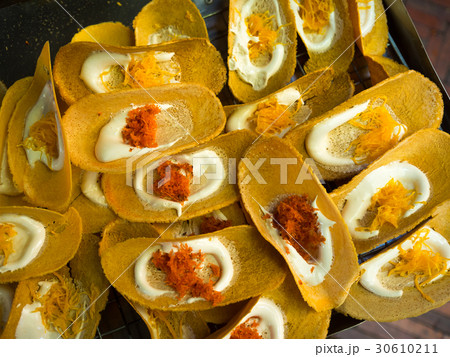 Thai Crispy Pancake, Thai Traditional Dessert Thai Crispy Pancake, Thai Traditional Dessert 30610211