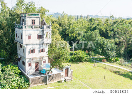 世界遺産 開平楼閣 自力村 中国 広東省開平の写真素材