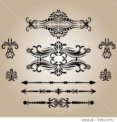 Vintage Decorations Elements. 30611541