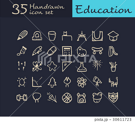 35 Hand drawn Education icon. Education icon. 30611723
