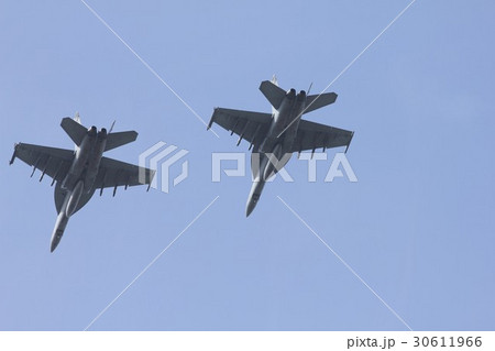 飛行する米海軍の空母艦載機FA-18Eスーパーホーネット戦闘攻撃機 30611966