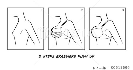 Vector silhouette push up brassier concept 30615696