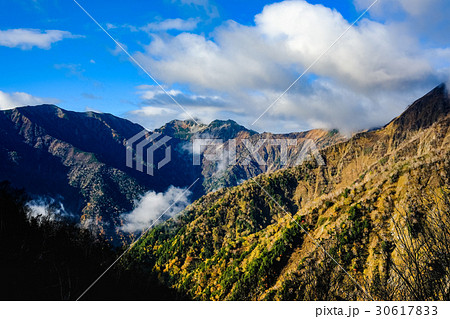 爺ヶ岳登山・夜明けの針ノ木岳方面 30617833