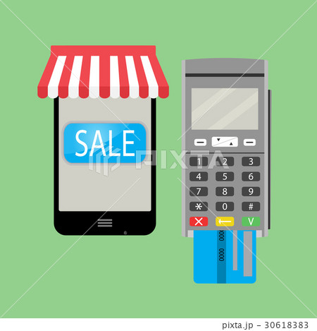 Online purchase with smartphone and credit card 30618383