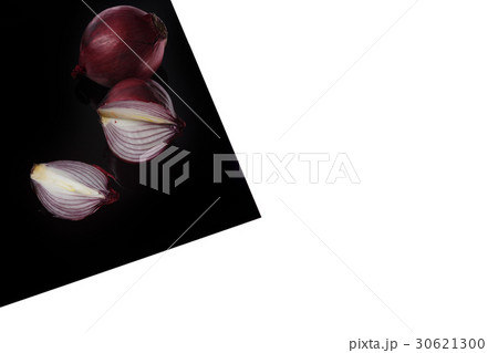 Oniono n Black Sheet Isolated on white Oniono n Black Sheet Isolated on white 30621300