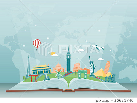 Travel composition with famous world landmarks 30621740