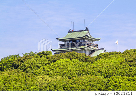 愛知県 新緑の小牧山城 愛知県 新緑の小牧山城 30621811