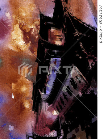 Digital Illustration. The Chinese Pagoda.  30622167