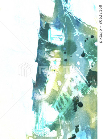 Digital Illustration. The Chinese Pagoda.  30622169