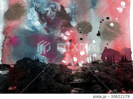 Digital Illustration. Urban Silhouette Digital Illustration. Urban Silhouette 30622179