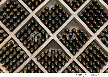 Racks of wine bottles 30624367