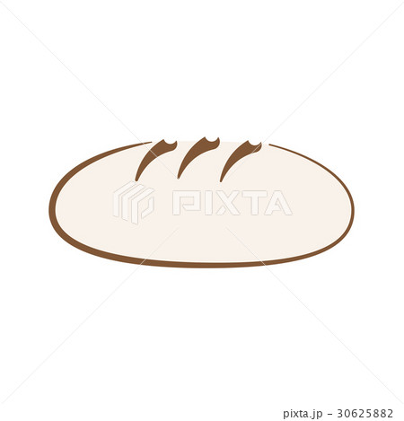 Flat linear bread icon 30625882