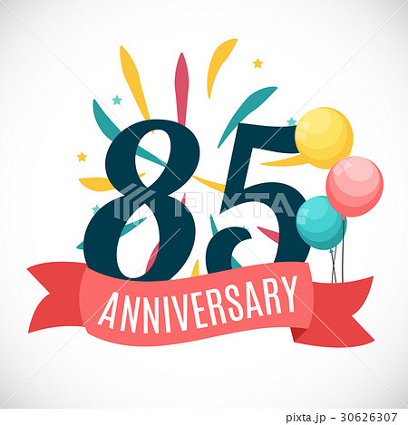 Anniversary 85 Years Template with Ribbon Vector Anniversary 85 Years Template with Ribbon Vector 30626307