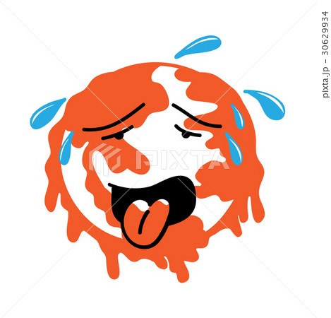 Global warming with melting earth 30629934