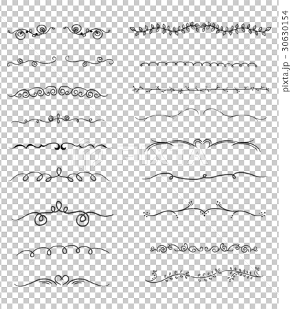 手書き飾り枠黒のイラスト素材 30630154 Pixta