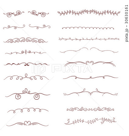 手書き飾り枠茶色のイラスト素材 30630161 Pixta