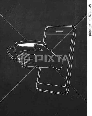 coffee pass screen mobile phone. coffee pass screen mobile phone. 30631189