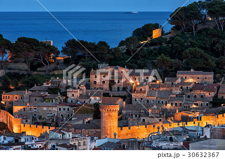 Old Town of Tossa de Mar at Dusk 30632367
