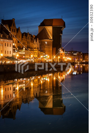 The Crane in Old Town of Gdansk by Night 30632390