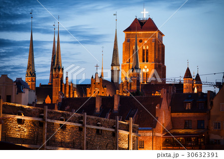Gdansk Old Town Skyline at Twilight Gdansk Old Town Skyline at Twilight 30632391