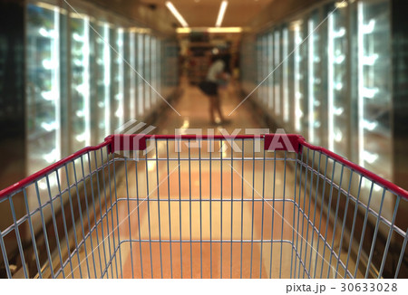 Shopping cart view in Supermarket Shopping cart view in Supermarket 30633028
