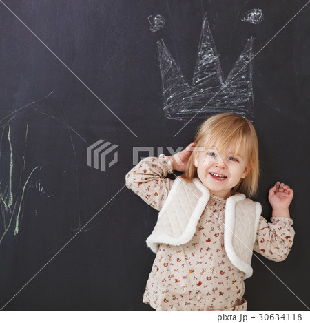 Cute little girl having fun 30634118