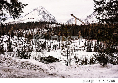 Solisko peak with springboard for ski jumping 30634286