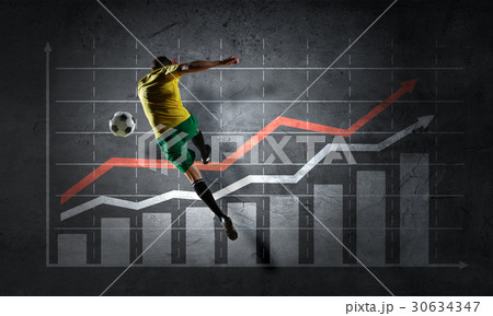 Football game statistics . Mixed media 30634347