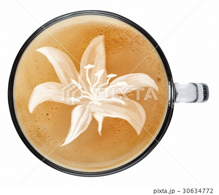 cup of latte art coffee 30634772