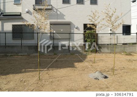 住宅　地鎮祭　日本のしきたり伝統儀式　土地の神を祝って敷地を清める 30634791