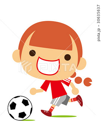 サッカーを楽しむ女の子 サッカーを楽しむ女の子 30635637