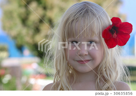 beautiful girl with flower beautiful girl with flower 30635856