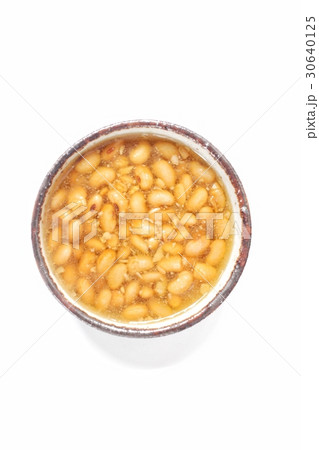 Salted soy beans isolated 30640125