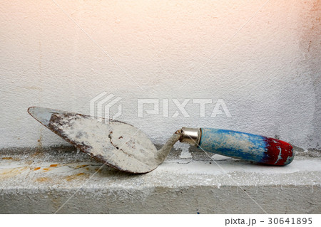 Trowel on cement wall Trowel on cement wall 30641895