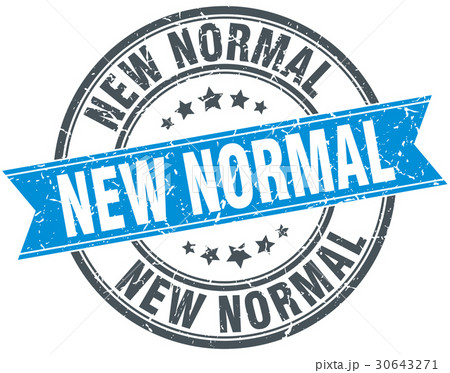 new normal round grunge ribbon stamp new normal round grunge ribbon stamp 30643271