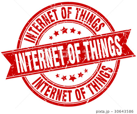 internet of things round grunge ribbon stamp internet of things round grunge ribbon stamp 30643586