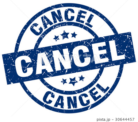 cancel blue round grunge stamp 30644457