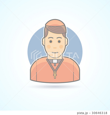 Catholic priest, clergyman in a cassock icon 30646318
