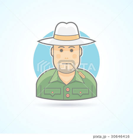 Farmer, gardener, rancher icon. 30646416
