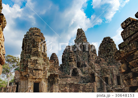 Bayon Temple with frescoes and columns, Cambodia 30648153