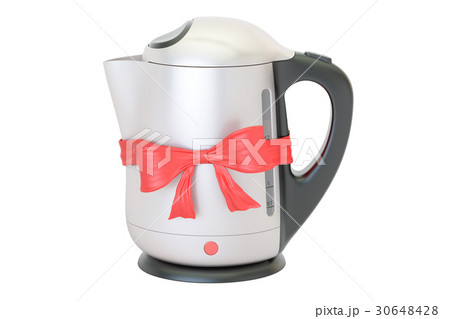 Electric kettle with red ribbon and bow, gift Electric kettle with red ribbon and bow, gift 30648428