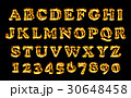 Fire font collection, alphabet of flame.  30648458