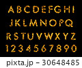 Fire font letter, alphabet in flames 30648485