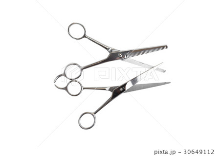 Haircutting Scissors. Studio isolation on white Haircutting Scissors. Studio isolation on white 30649112